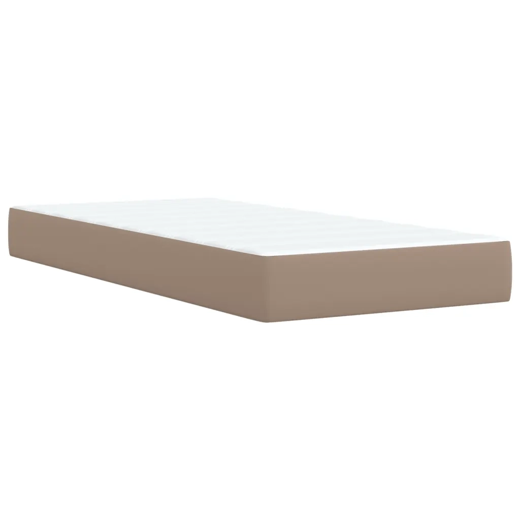 Giroletto a Molle con Materasso Cappuccino 100x200cm Similpelle 3290711