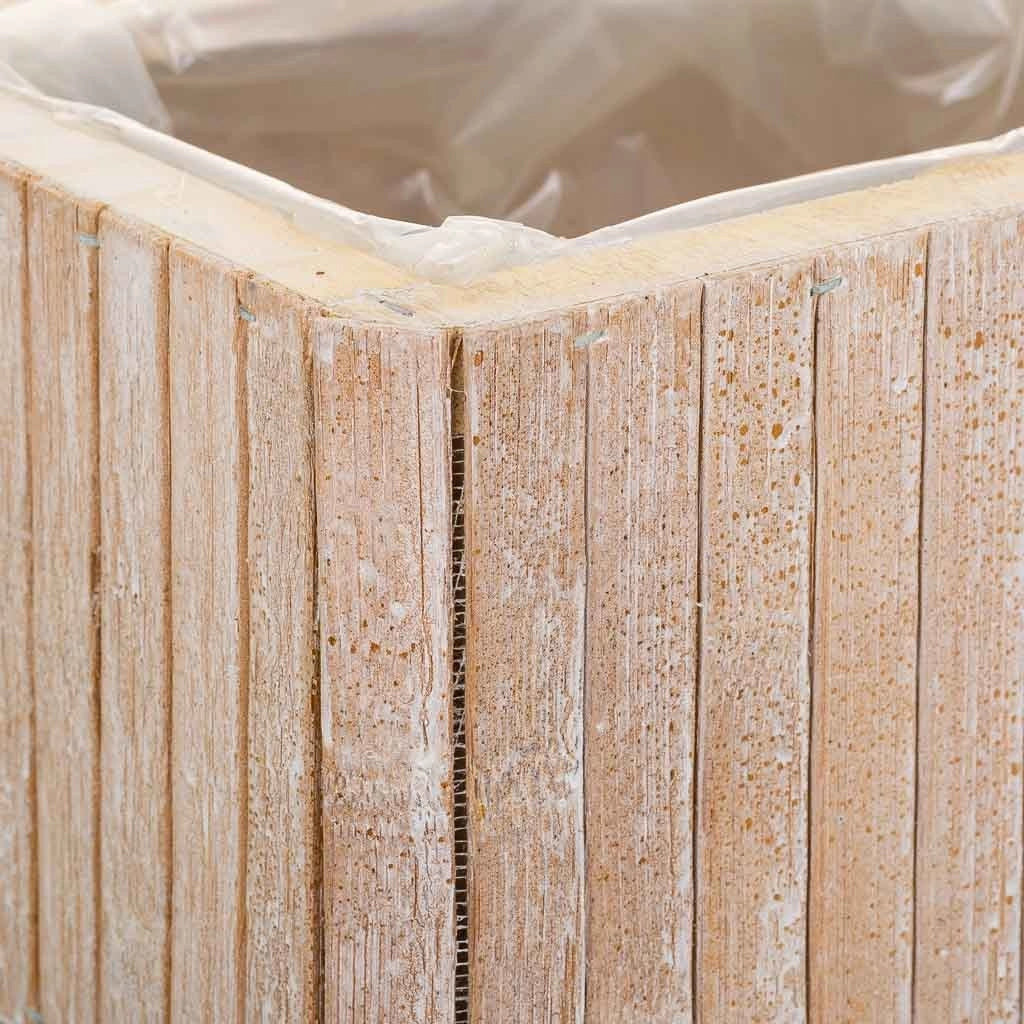 Cesto rettangolare in legno marrone 20,5x14,5x11h