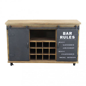 Mobile Edmond 123x41x74 h cm in Legno Marrone