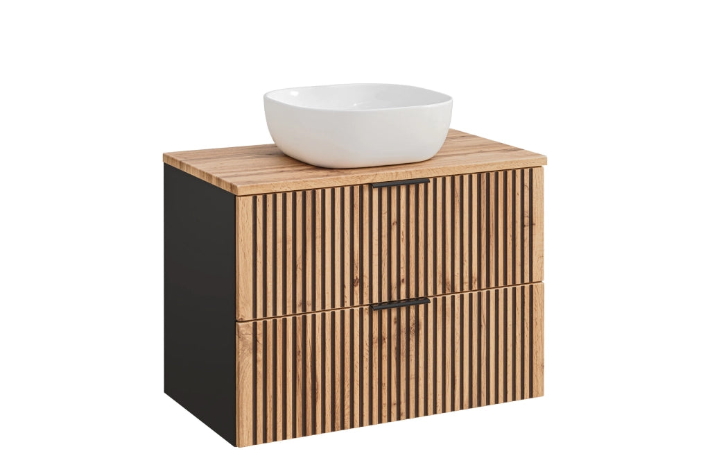 Set mobili bagno 80 cm con lavabo da appoggio Xilo 80 cm