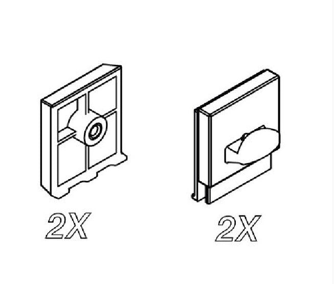 KIT SGANCIO ANTA PER BOX DOCCIA HEXA- SAMO- pezzi 1
