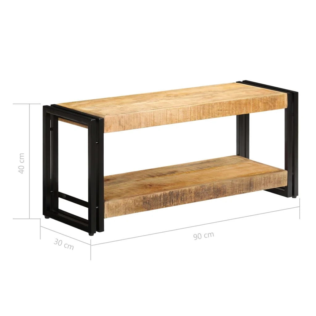Pratico mobile porta TV/credenza di design 90 cm legno massello di mango 2502028