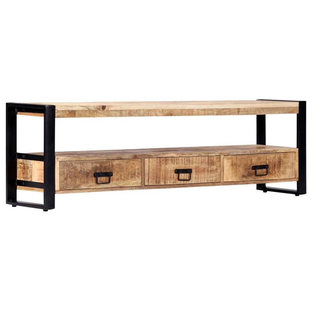 Mobile Porta TV 150x30x45 cm in Legno Massello di Mango