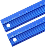 Strumento per Misurazione e Taglio con Grip Metallino [60cm] per Misurazioni Precise - Blu. Ideale per Ufficio, Disegno e Altro.