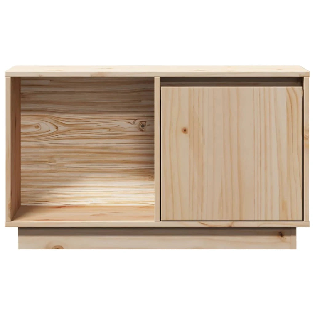 Mobile TV multimediale scaffale TV credenza mobile TV sala da pranzo soggiorno camera da letto 74 x 35 x 44 cm legno massello di pino marrone 02_0026206