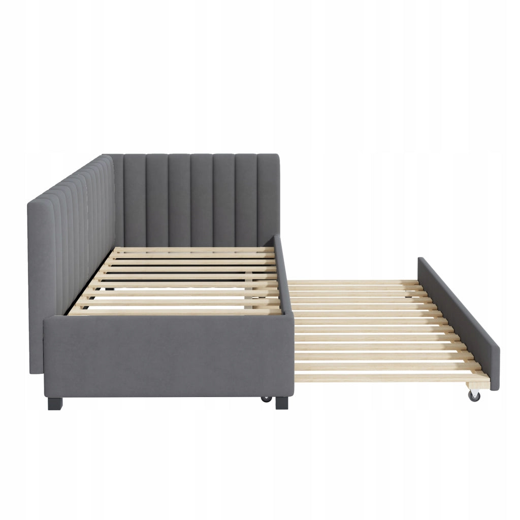 Letto pieghevole per adolescenti e bambini - Xylo - 90x200 - Grigio vellutato