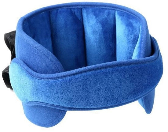 1 x Sostegno per capo bambino, aiuto per dormire, sostegno per capo regolabile per seggiolino per bambini, cuscino di sicurezza morbido e comodo per bambini, adulti e anziani, blu