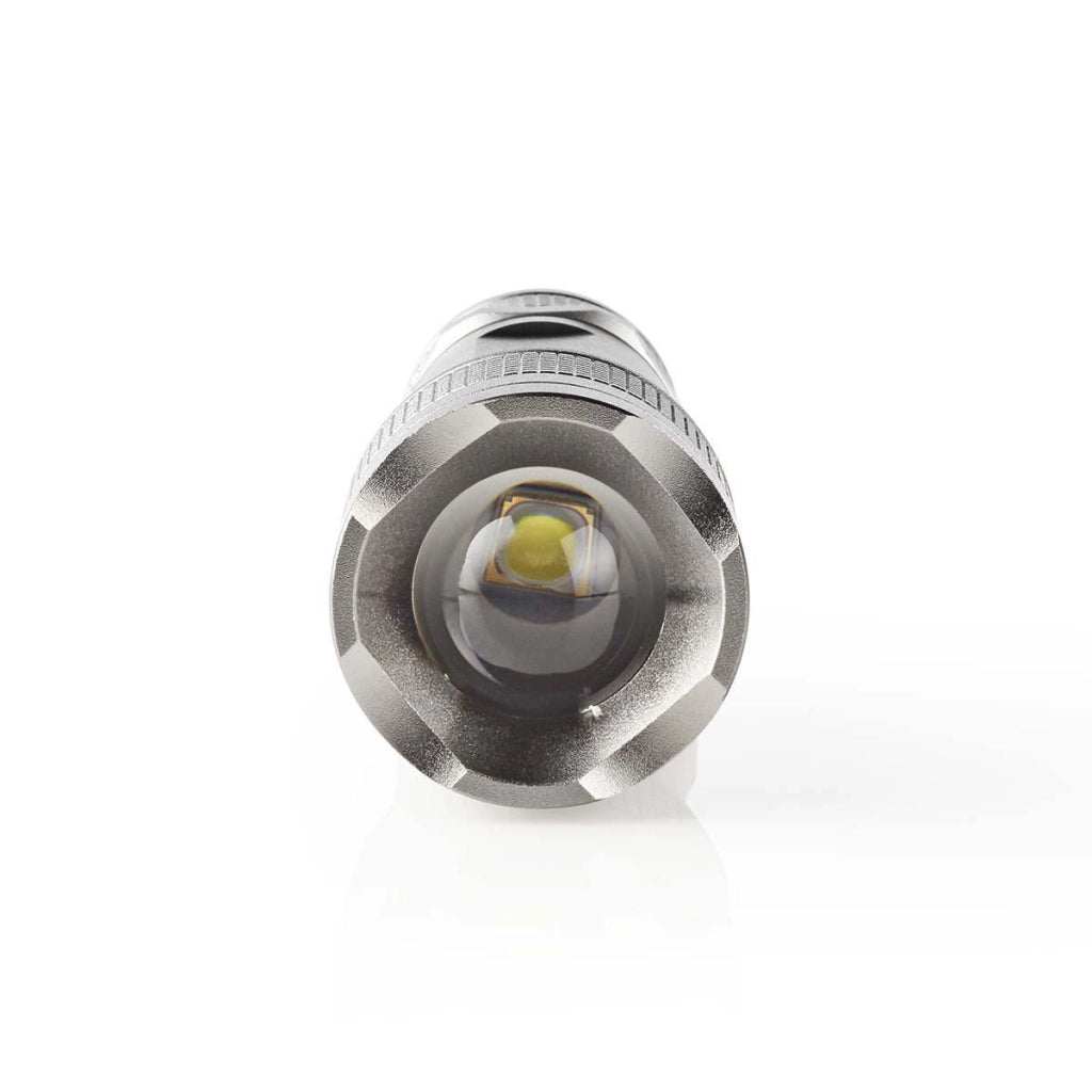 Torcia LED 5W 330lm IPX5 Portata 200m Alluminio Grigio Nedis