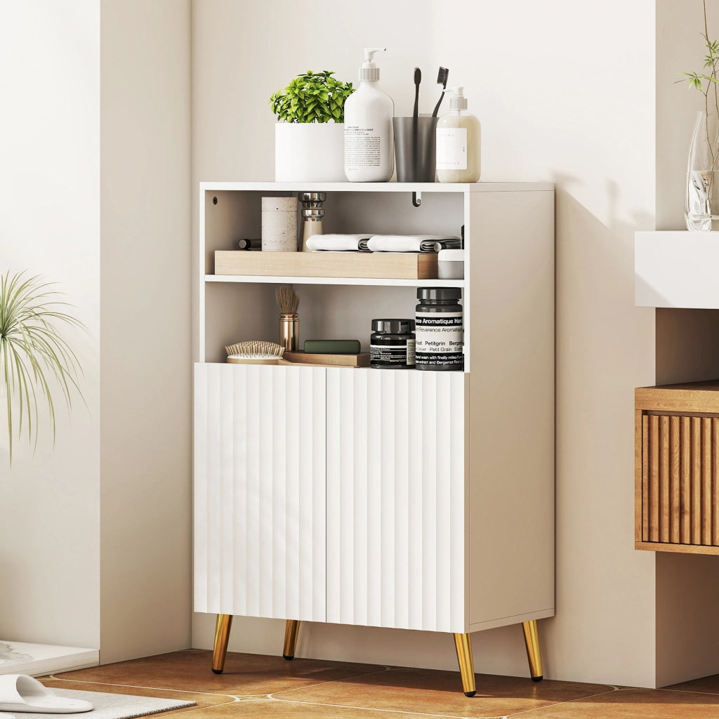 Mobiletto da Bagno Stretto 5 Ripiani ¨C zephmum ¨C 60x31.8x93 cm Bianco