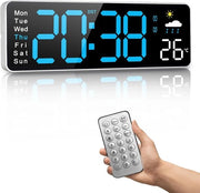 Orologio Digitale da Parete con Temperatura e Previsioni Meteorologiche