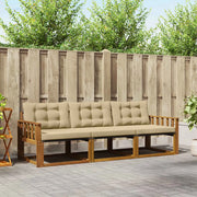 Set di divani da esterno con cuscino 3 pcs Naturale e Beige 3369144