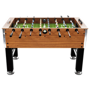 Tavolo Calcio Balilla Acciaio 140x74,5x87,5cm Marroncino e Nero CFW9450498