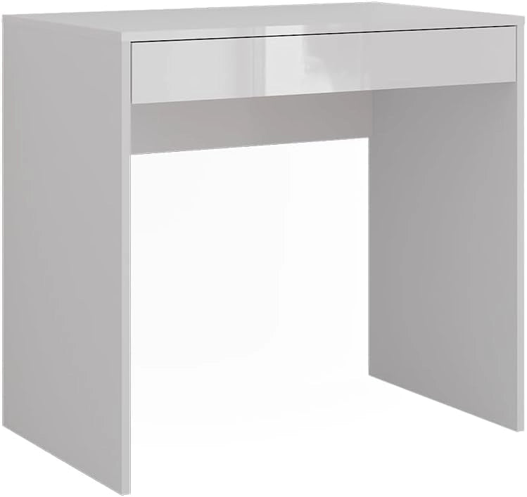 Tavolo da toeletta Sherry, Bianco/bianco lucido, 81.4 cm
