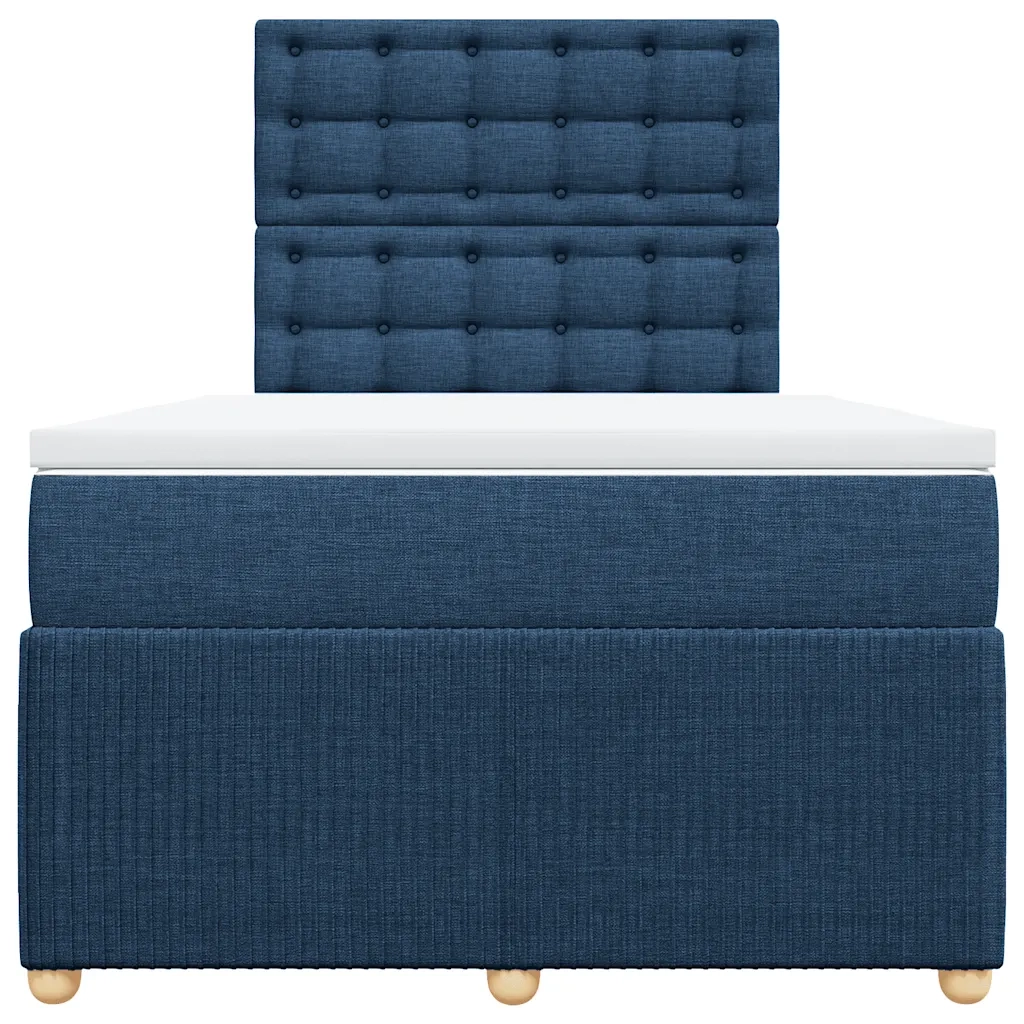 Giroletto a Molle con Materasso Blu 120x190 cm in Tessuto 3292015