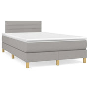 Letto a Molle Materasso e LED Grigio Chiaro 120x190 cm Tessuto 3270095