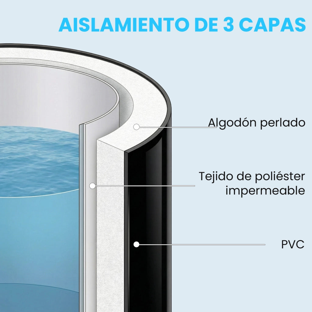 Vasca da bagno portatile 280L per recupero atletico ¨C zephmum ¨C ?78x71 cm