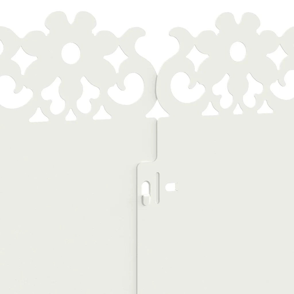 Bordure per prato 30 pcs Bianco 103 x 0,05 x 22 cm Acciaio 874770
