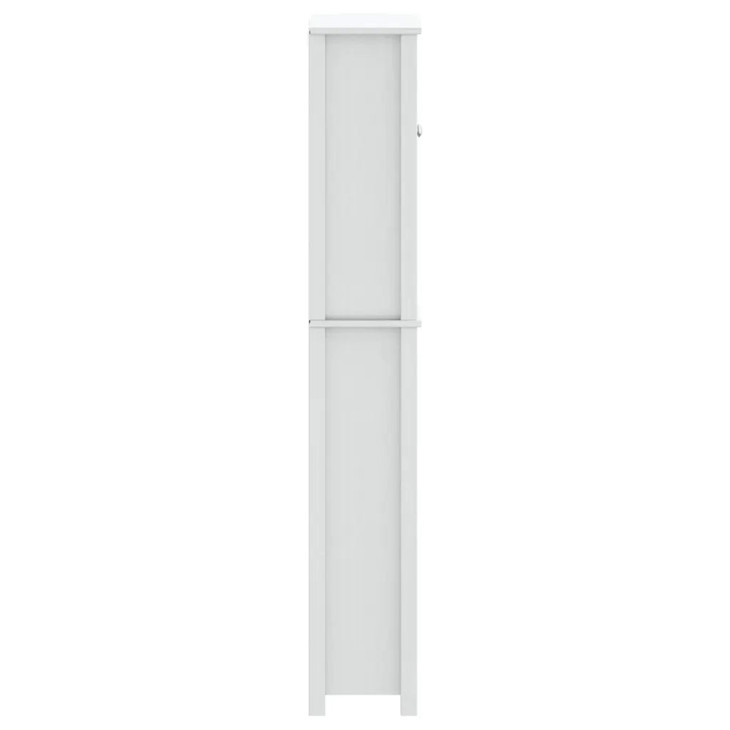 Portaoggetti Sopra WC BERG Bianco 60x27x164,5 cm Legno Massello 358554
