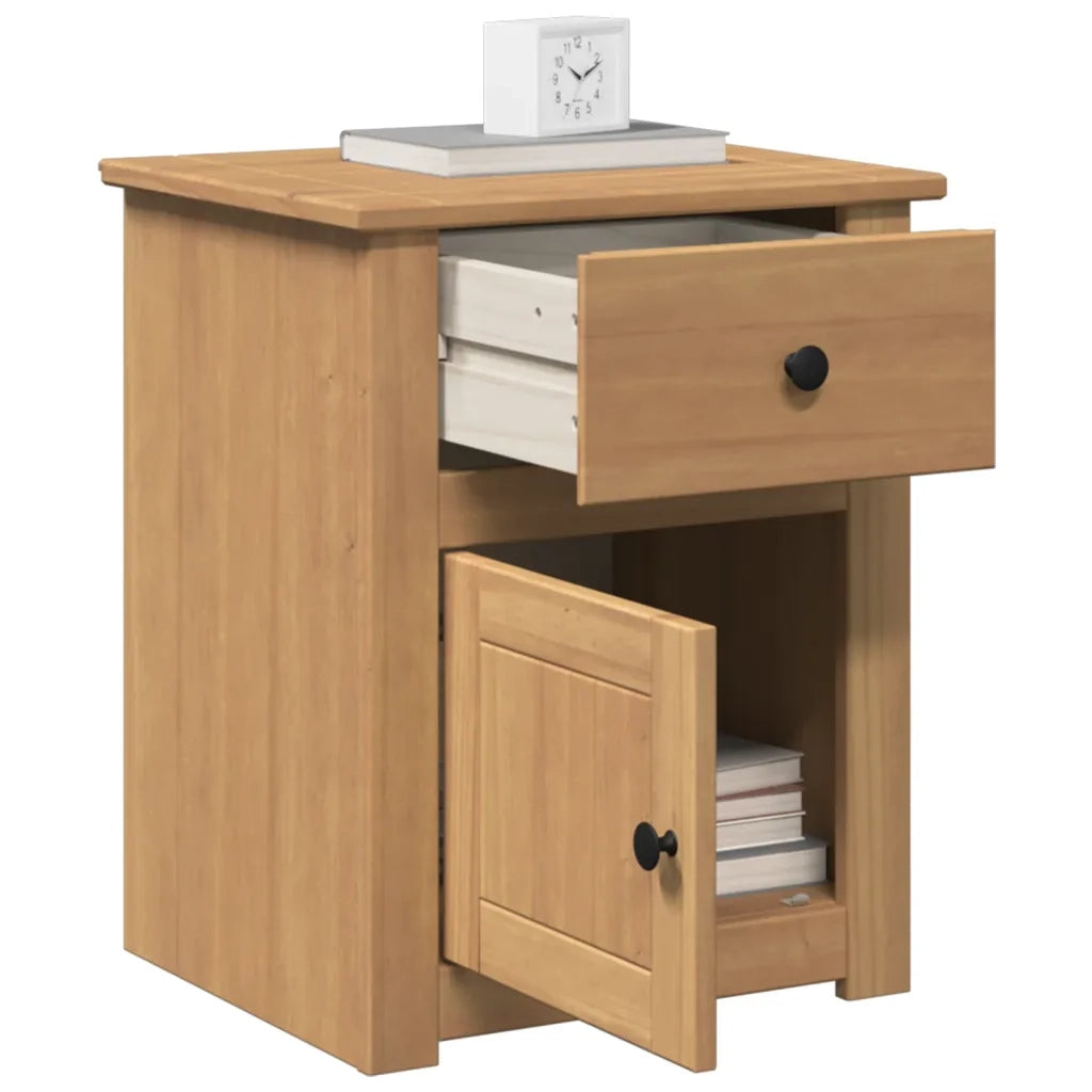 vidaXL Comodino Panama 46x40x57 cm in Legno Massello di Pino