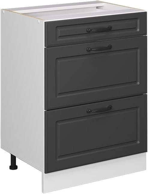 Frontale cucina R-Line, Antracite casa di campagna, 59.6 x 71.3 cm frontale del mobile per mobile base con cassetti