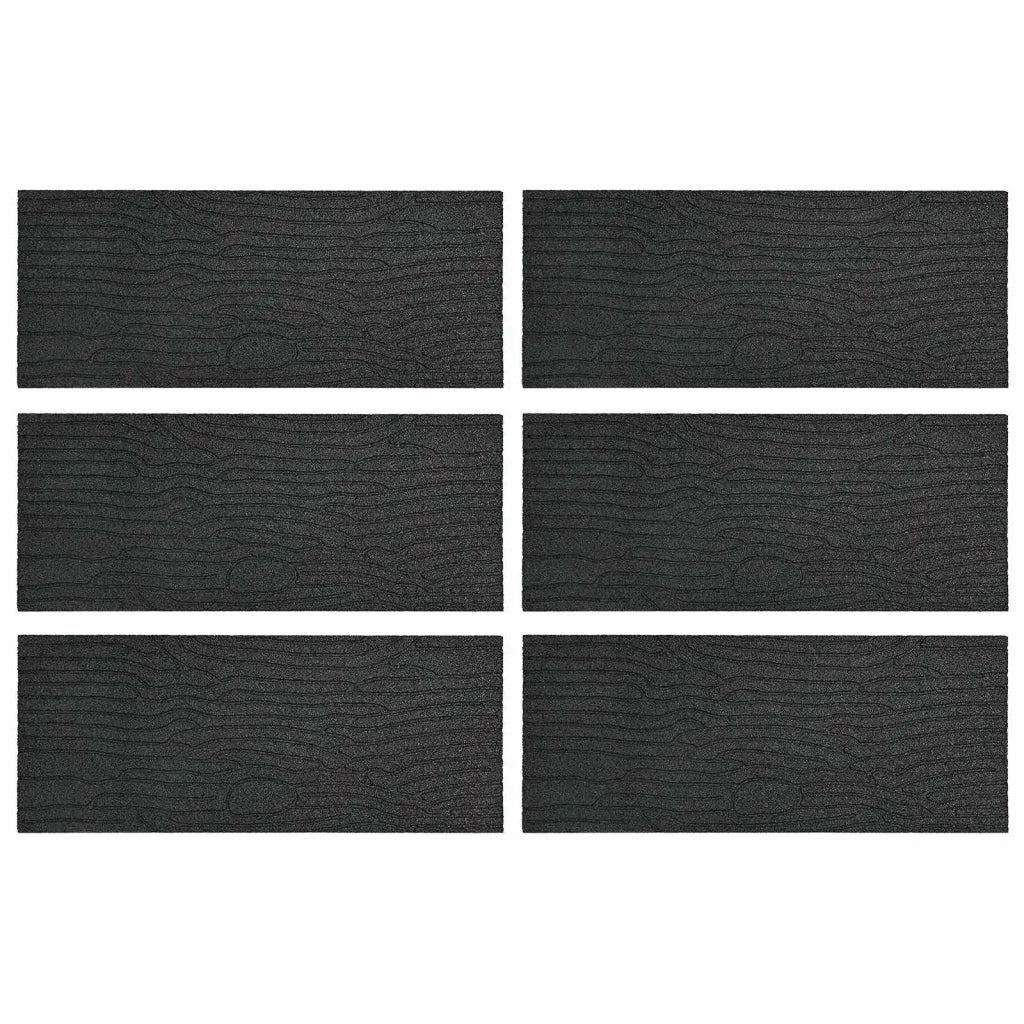 Pietra da Passo 6 pz Nero 60,5 x 25 x 2 cm Gomma CFW4851730