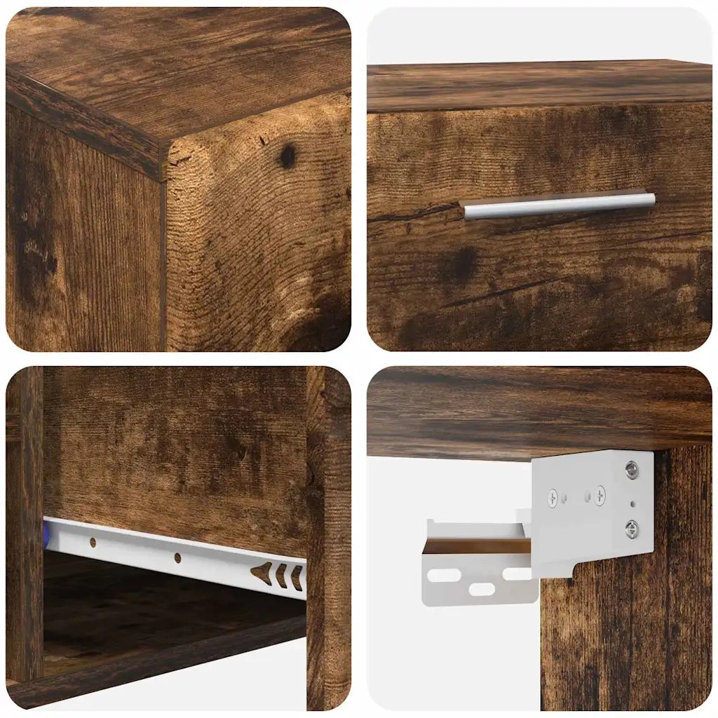Set mobile TV FLORIN 3 pcs Rovere fumé Legno multistrato 3397989