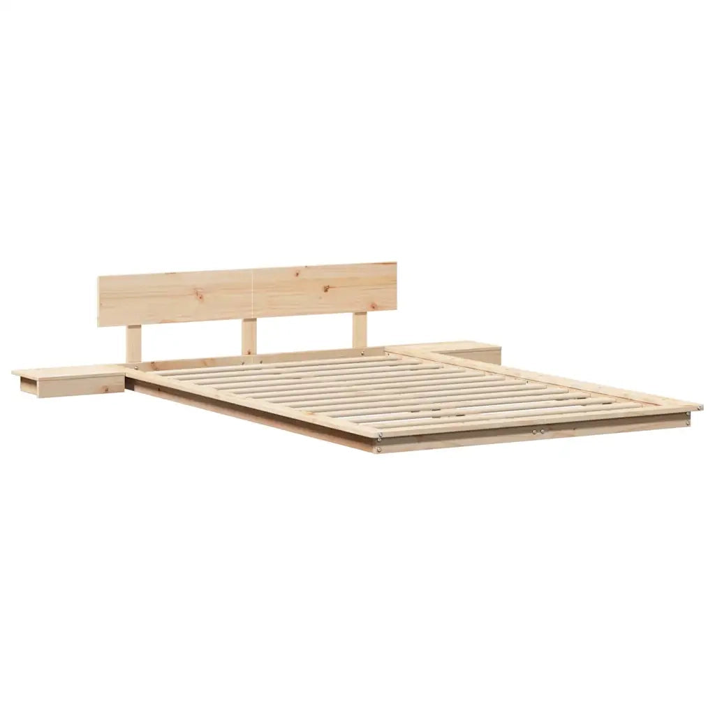 Struttura del letto Marrone 120 x 190 cm legno