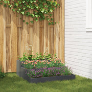 Fioriera da Giardino 3 Livelli 90x90x35 cm Antracite Acciaio