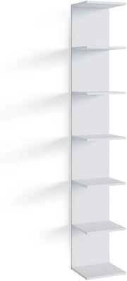 Libreria da parete Paolo, Bianco, 30 x 190 cm, montabile per riporre libri e decorazioni