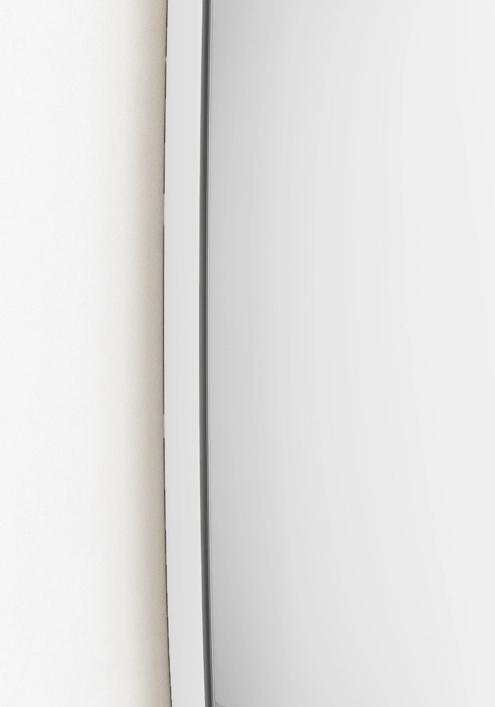 Specchio ovale Herdasa agglomerato bianco 65x40x2
