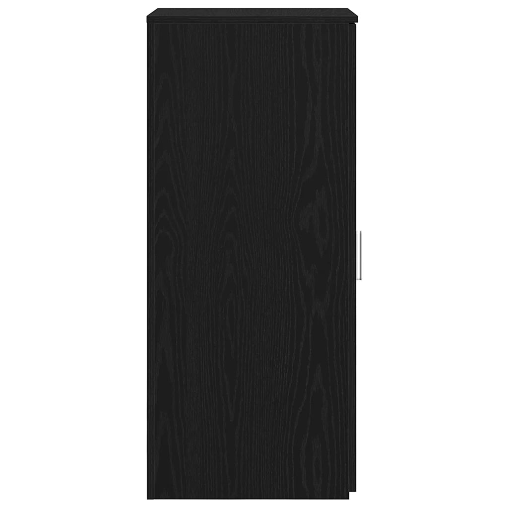 Mobiletto portaoggetti Nero 40x45x103,5 cm in Legno ingegnerizzato