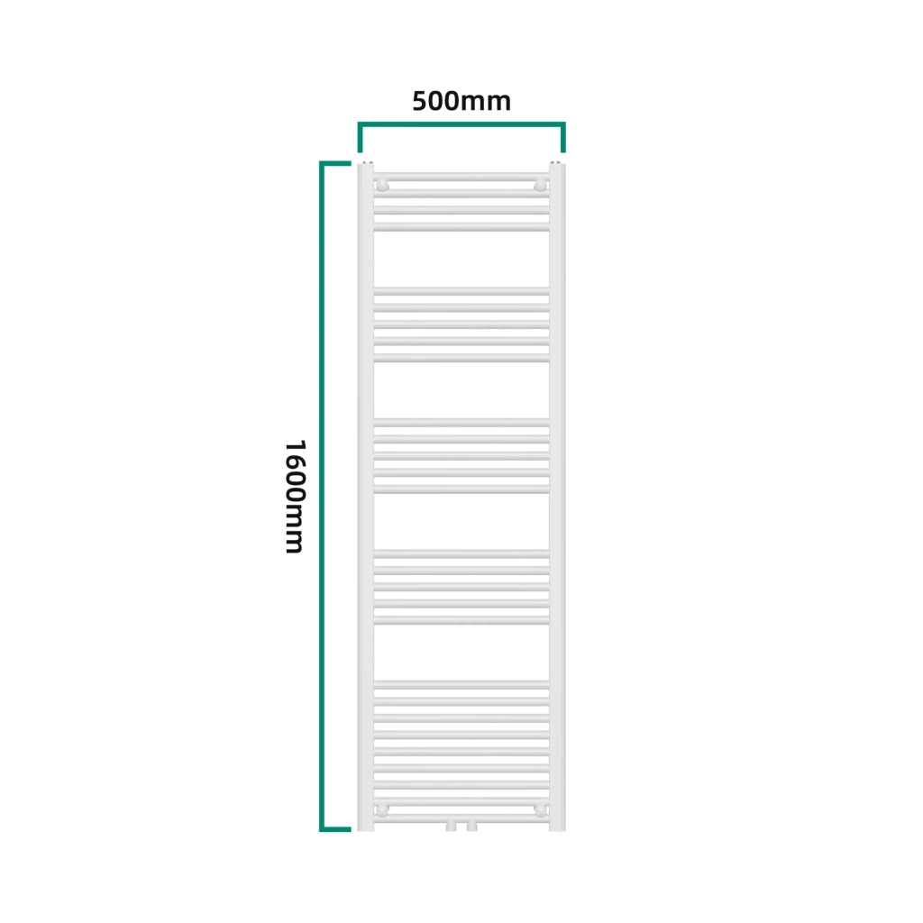 Radiatore scaldasalviette da bagno acciaio 160 x 50 cm bianco 03_0010427