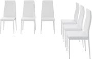 Sedia da sala da pranzo Grand, Bianco, 42.5 x 48 cm Set di 6, per l’utilizzo come set da pranzo in cucina o sala da pranzo