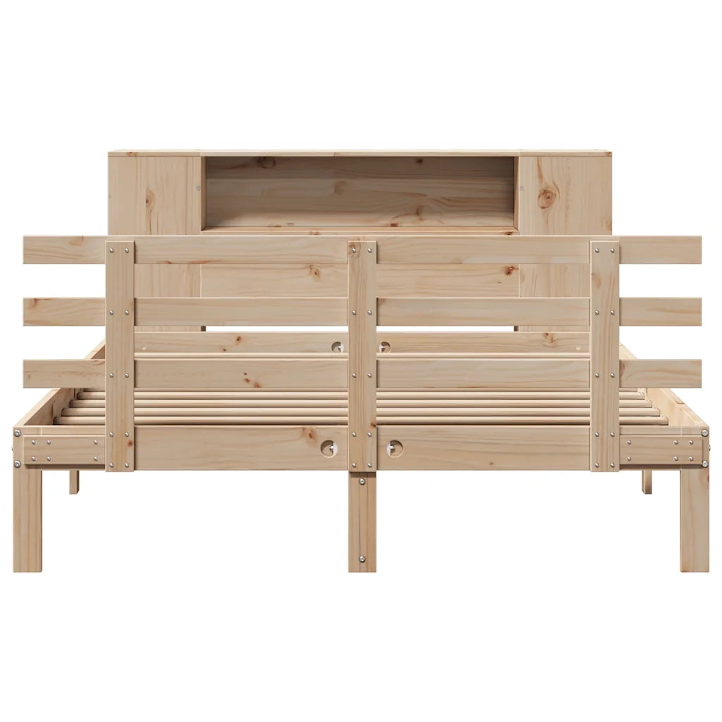 Letto Libreria senza Materasso 160x200 cm in Legno di Pino 3322714