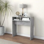 Tavolino Consolle Grigio Cemento 78x30x80cm Legno Multistrato 808300