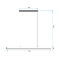 Lampada Led Led App1448-cp Black 100cm