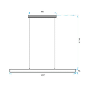 Lampada Led Led App1448-cp Black 100cm