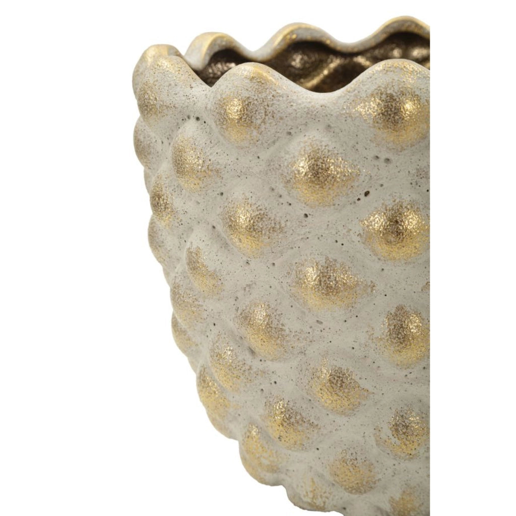 Set di 2 Vasi Decorativi VKH1023, Grigio, Ceramica, 23x23x18 cm