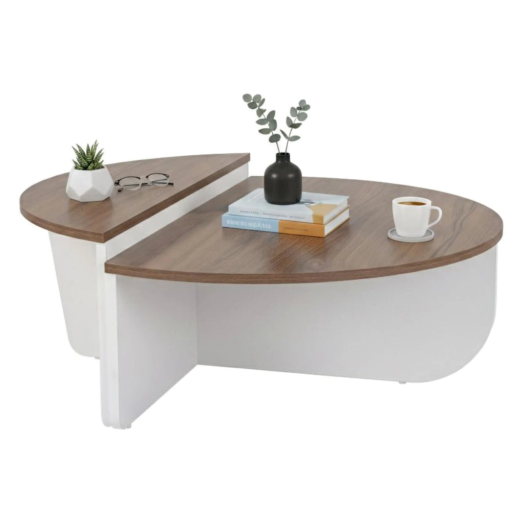 Mansue, Tavolino da Salotto Portariviste, 90x60x35h cm Marrone Noce
