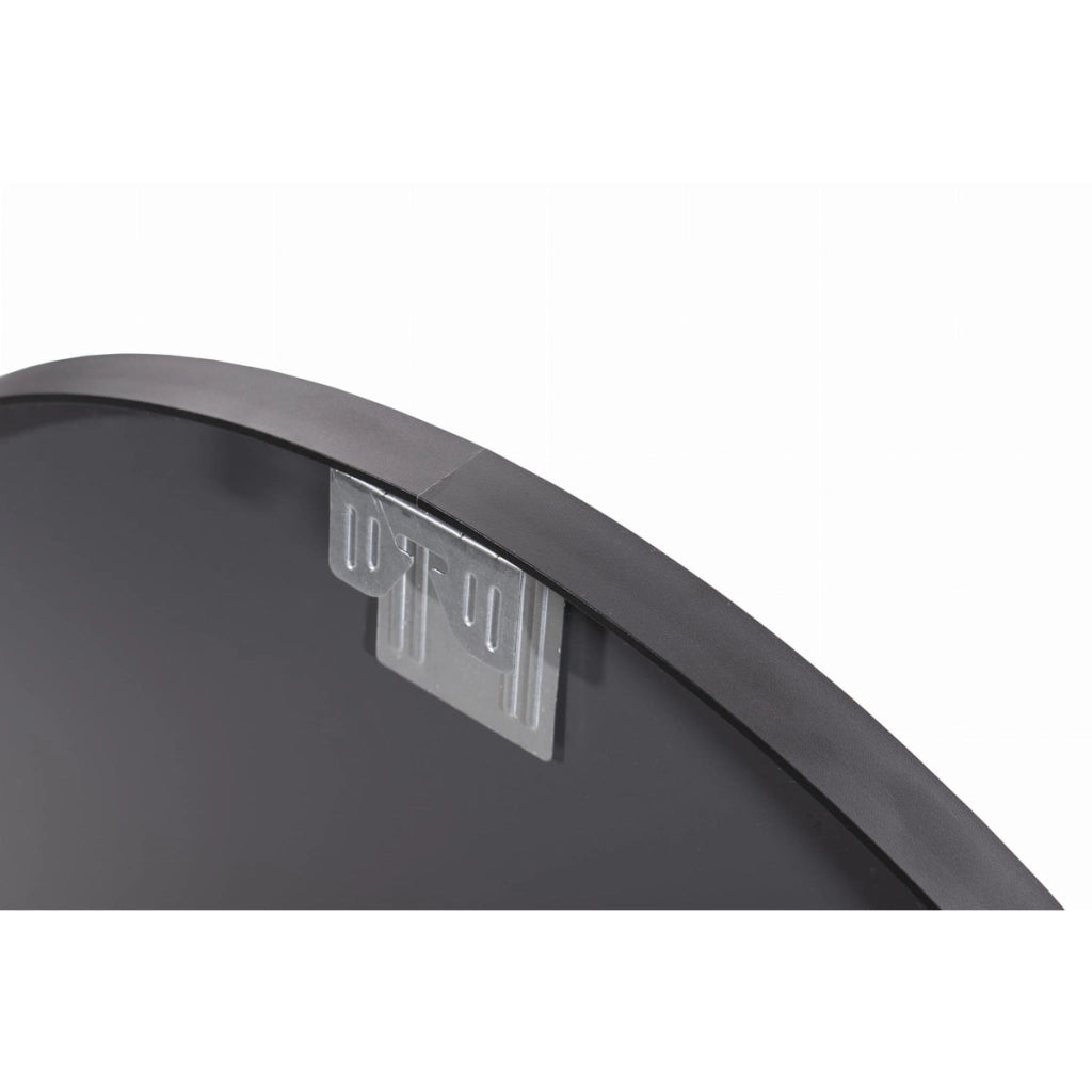 Specchio circolare da parete in metallo nero 60 cm