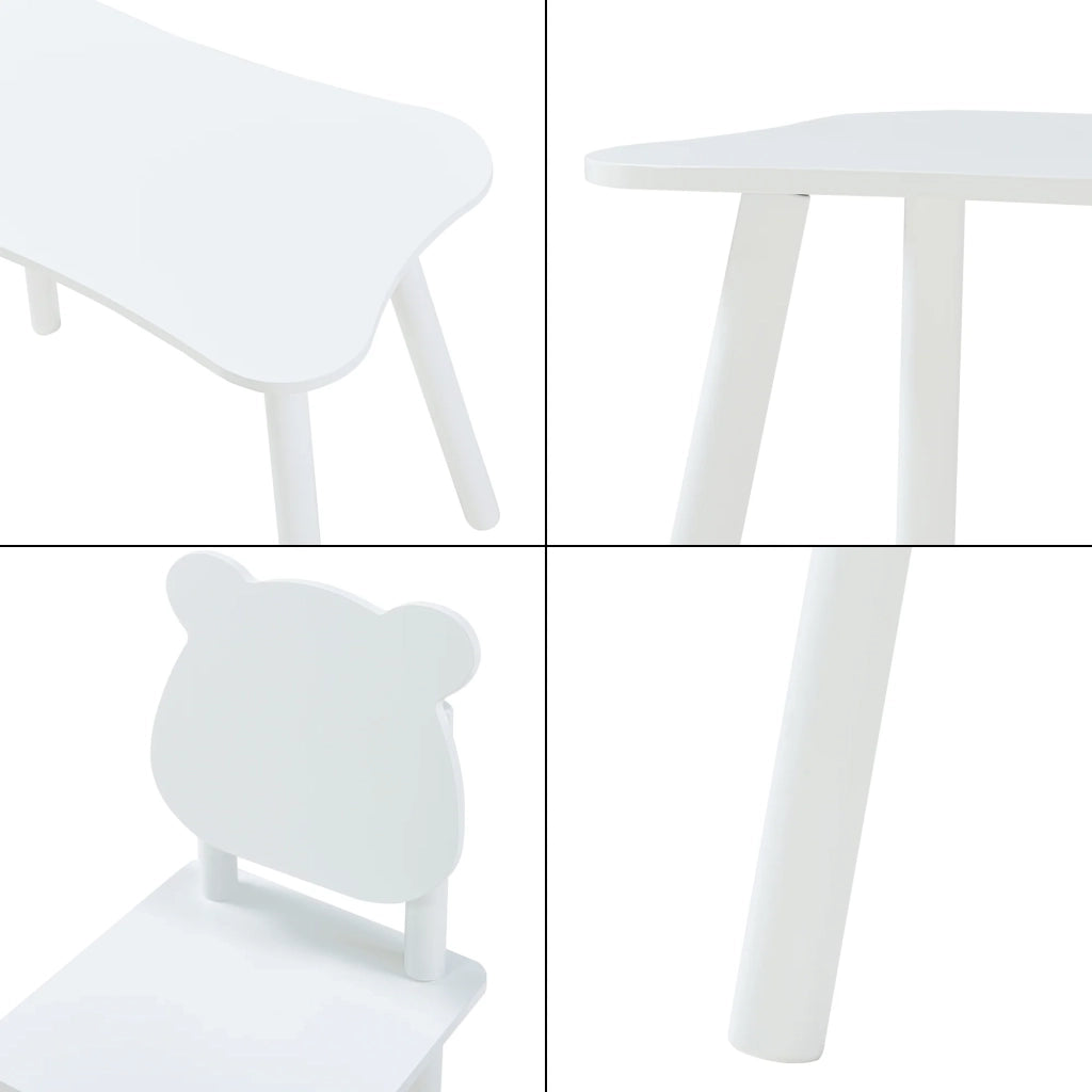 Set tavolo e 2 sedie per bambini bianco 03_0009451