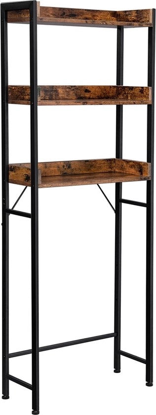 Piancassa da bagno - Organizzatore - Stile vintage - Progettazione spaziale risparmiatrice - 63 cm x 25 cm x 165 cm