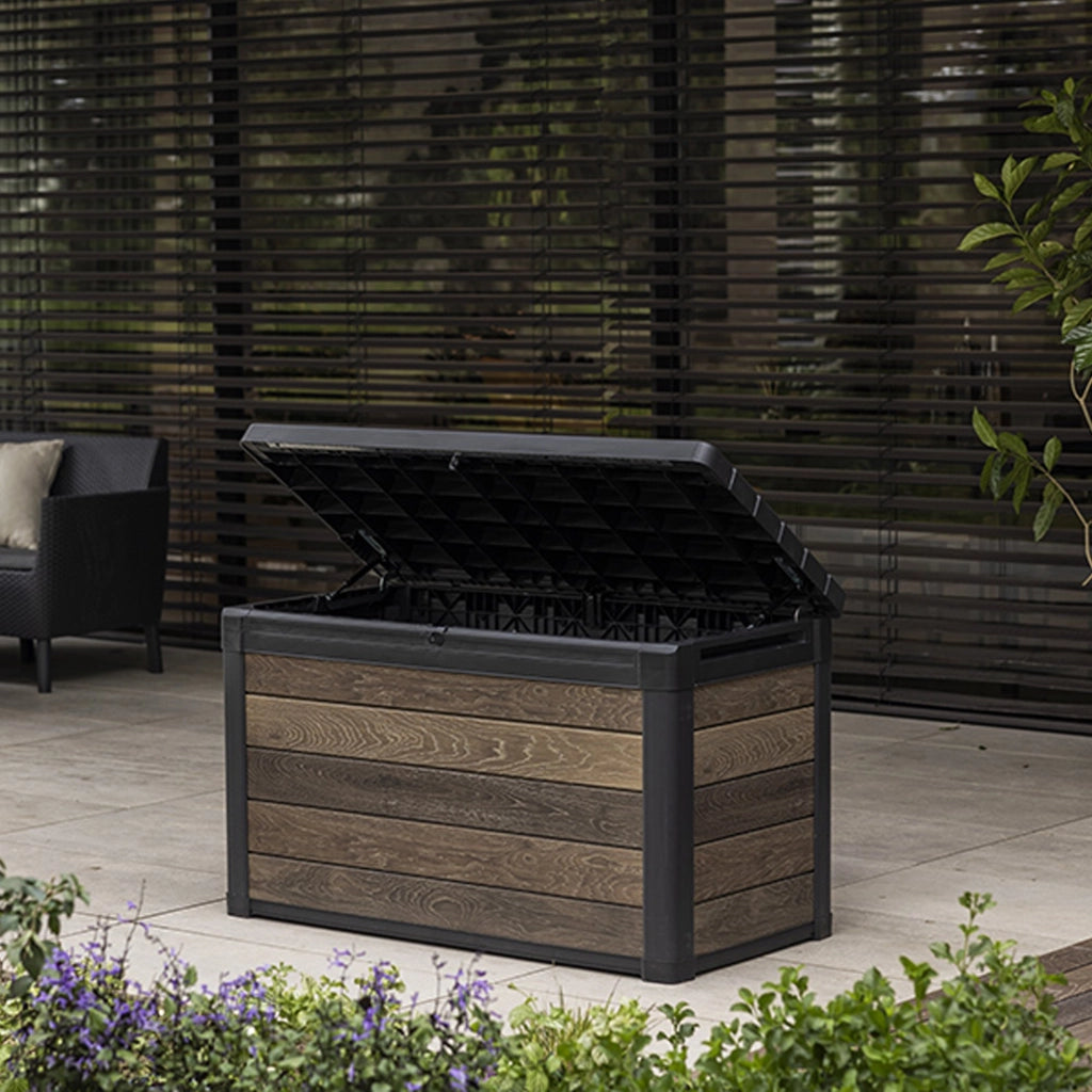 Marshall, Baule Lucchettabile, Finitura in Resina, 123x62x71h cm Marrone Noce