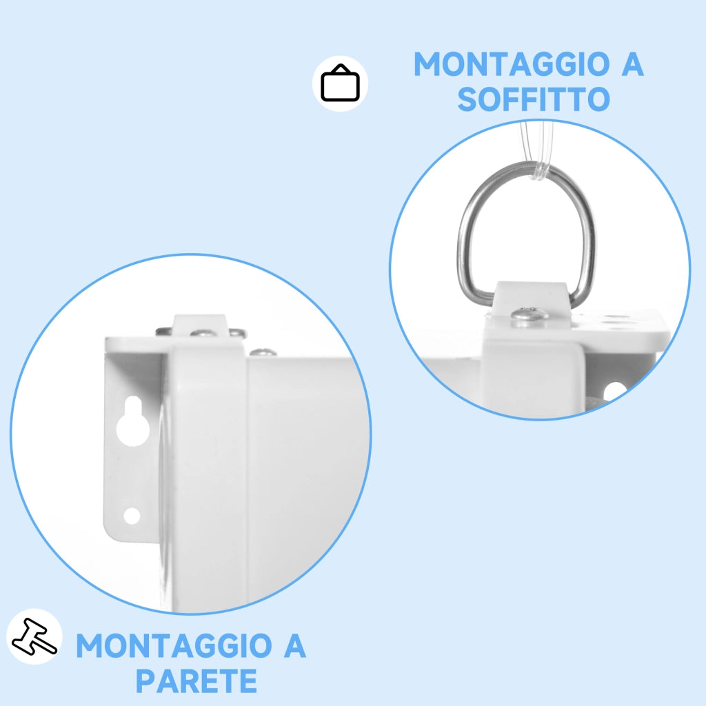 Telo per Proiettore Motorizzato 84 Pollici 16:9 ¨C Zephmum ¨C Bianco 215x8x140cm