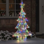 Albero di Natale con 160 LED Multicolore 150 cm Acrilico