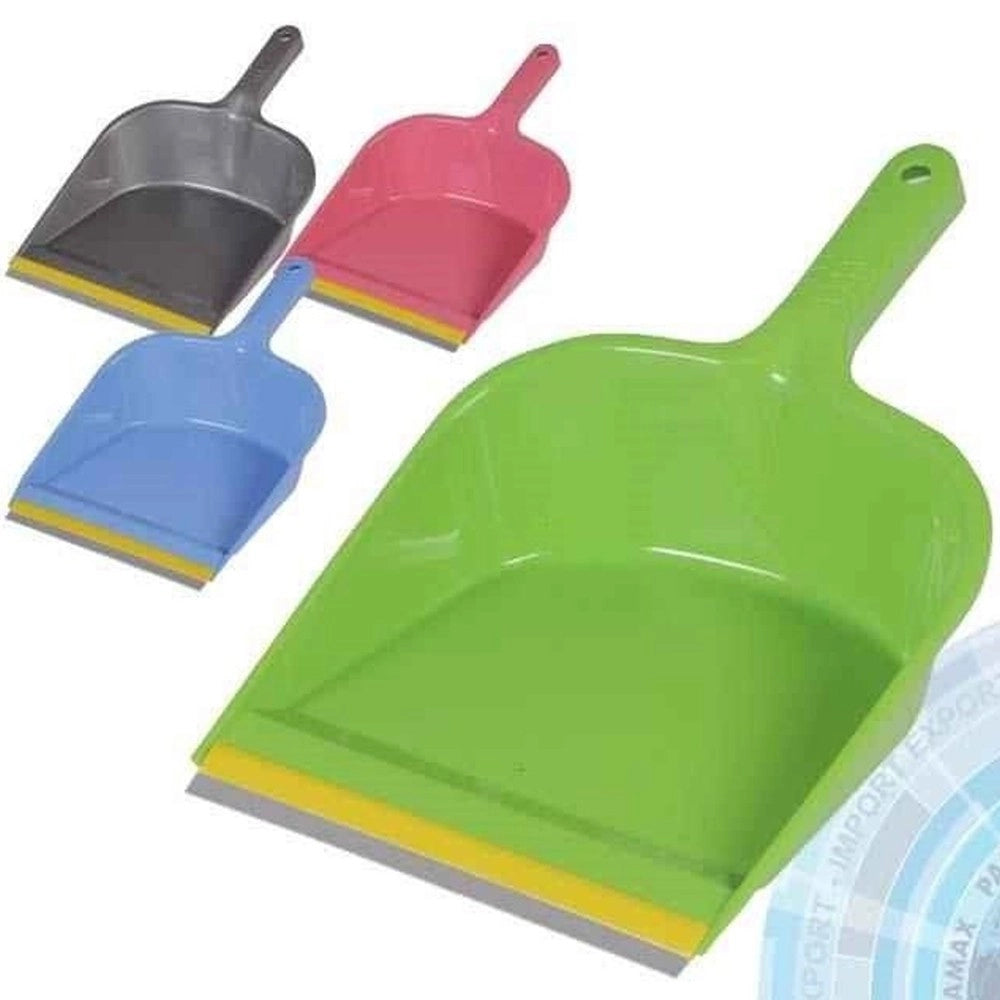 Trade Shop - Set 12 Pezzi Paletta Pala Per Scopa Polvere Plastica Colorate 31x23cm -