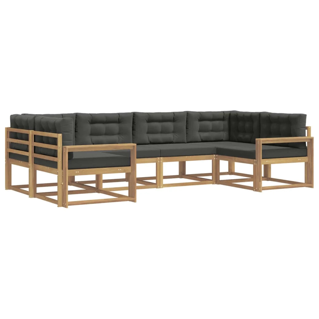 Set di divani da esterno 6 pz Bianco e Antracite 3386941