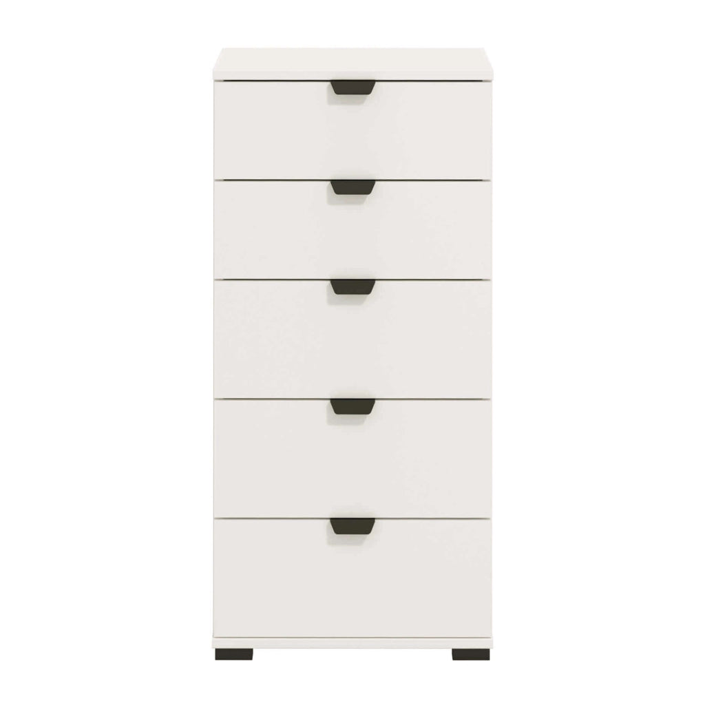 cassettiera moderna 5 cassetti cm 45x40x95 h - PLUS