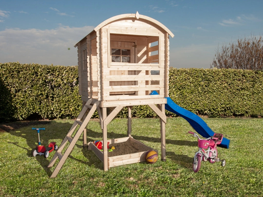 Casetta in legno non trattato Joy 163x146 cm