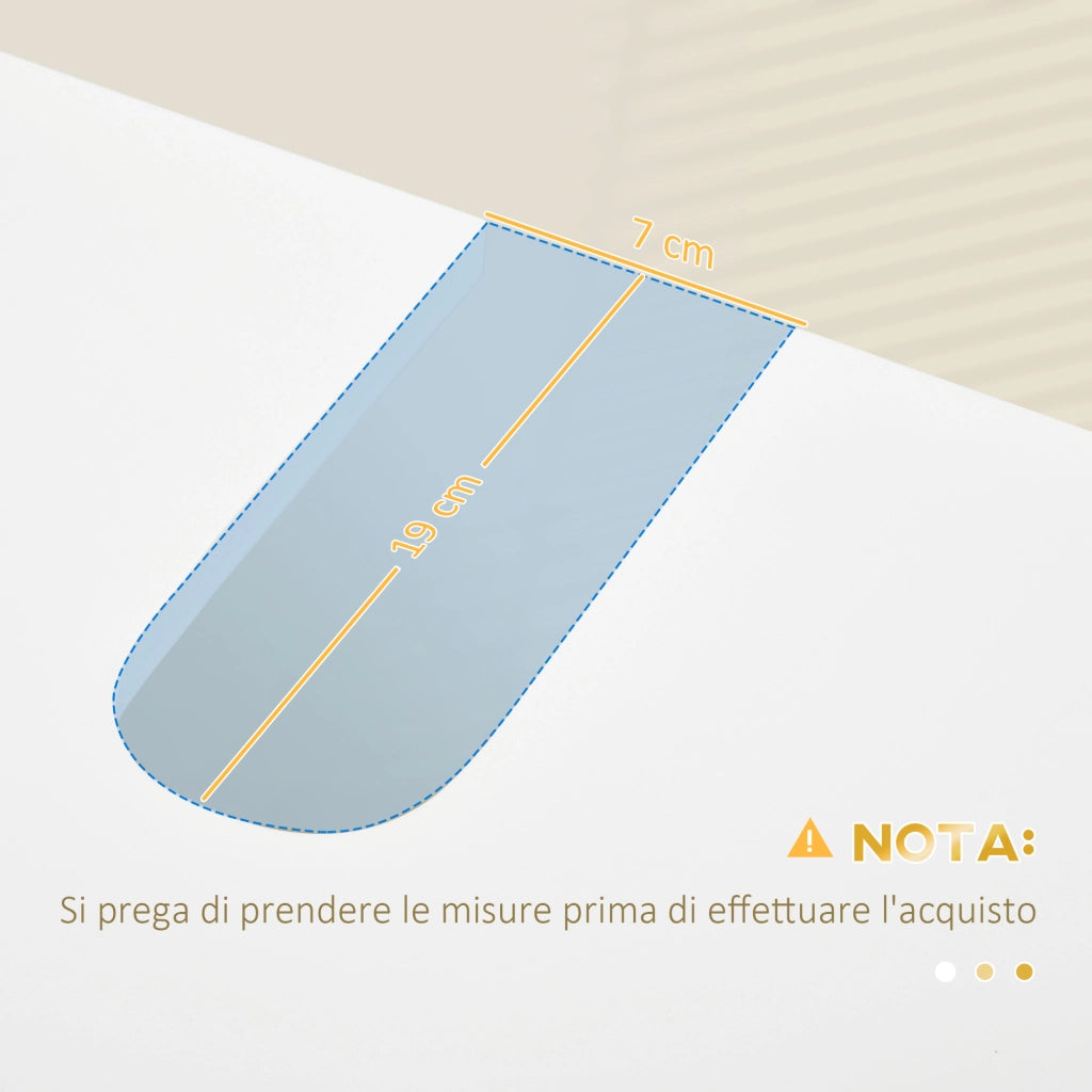 Mobiletto Sottolavabo con 2 Ante e Gambe Acciaio ¨C Minimal ¨C 60x30x65 cm Bianco Dorato